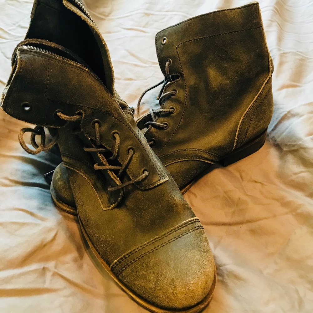 All saints leather military boots